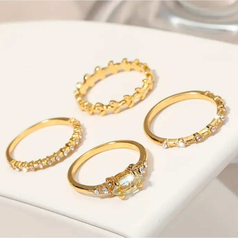 4pc vintage stacking rings sz 9 - Picture 7 of 16